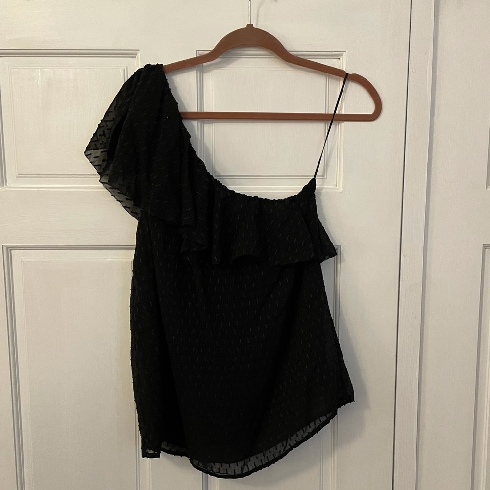 Paige One Shoulder Shimmer Blouse